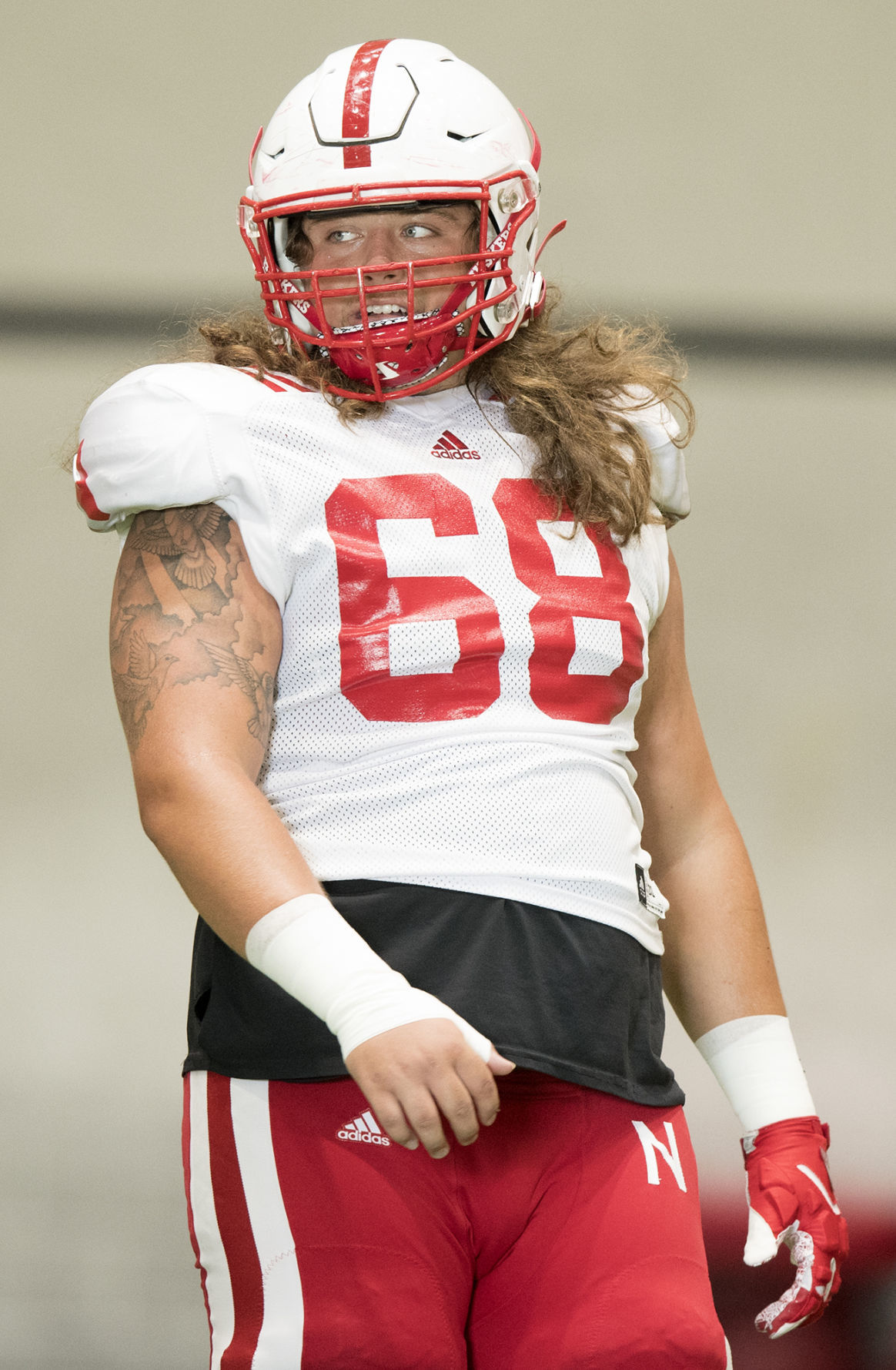 Nebraska football practice, 8/14